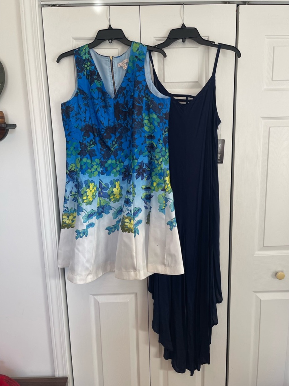 Bundle!! Floral Petite Dress & Navy Jumper — Size L / 14P